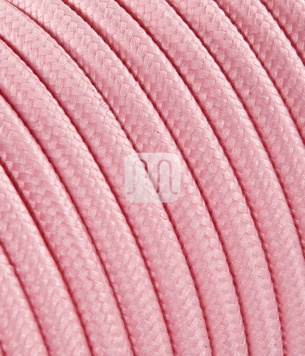 Cavo elettrico flessibile tondo rivestito in tessuto colorato rosa