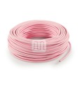 Cavo elettrico flessibile tondo rivestito in tessuto colorato rosa
