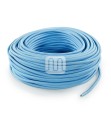 Cavo elettrico flessibile tondo rivestito in tessuto colorato azzurro