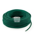 Câble électrique flexible rond gainé de tissu coloré pétrole