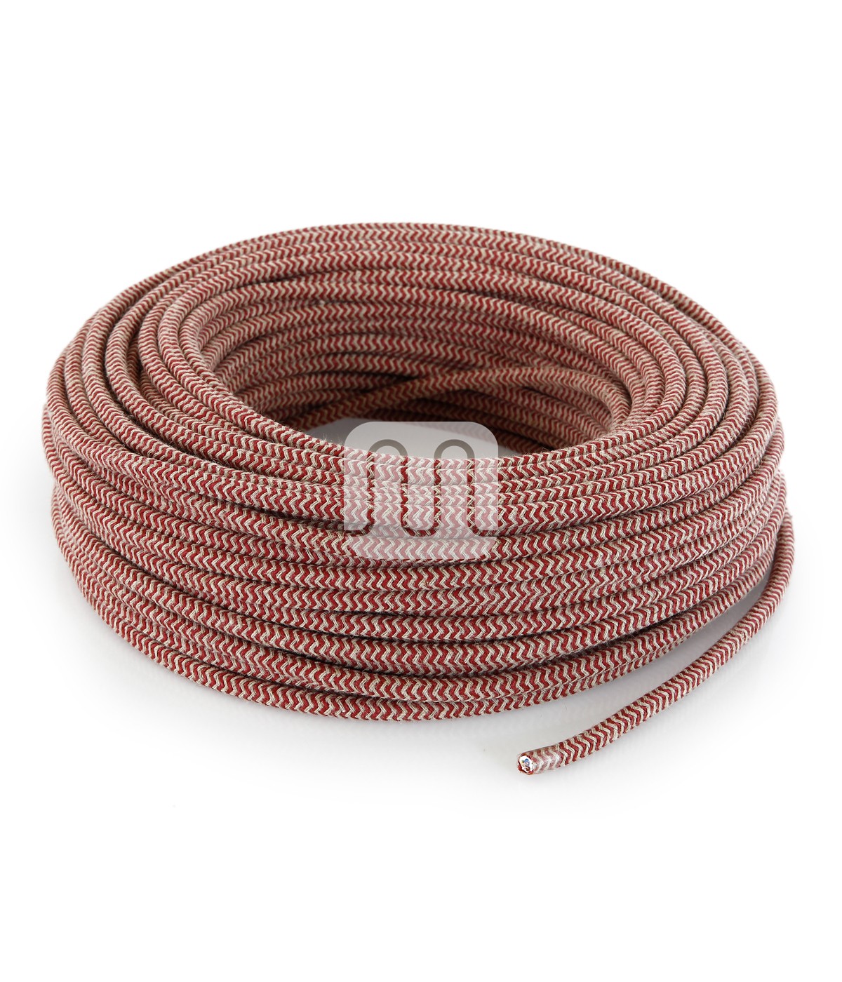 câbles électriques ronds gainés de tissu coloré
