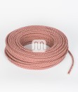 câbles électriques ronds gainés de tissu coloré