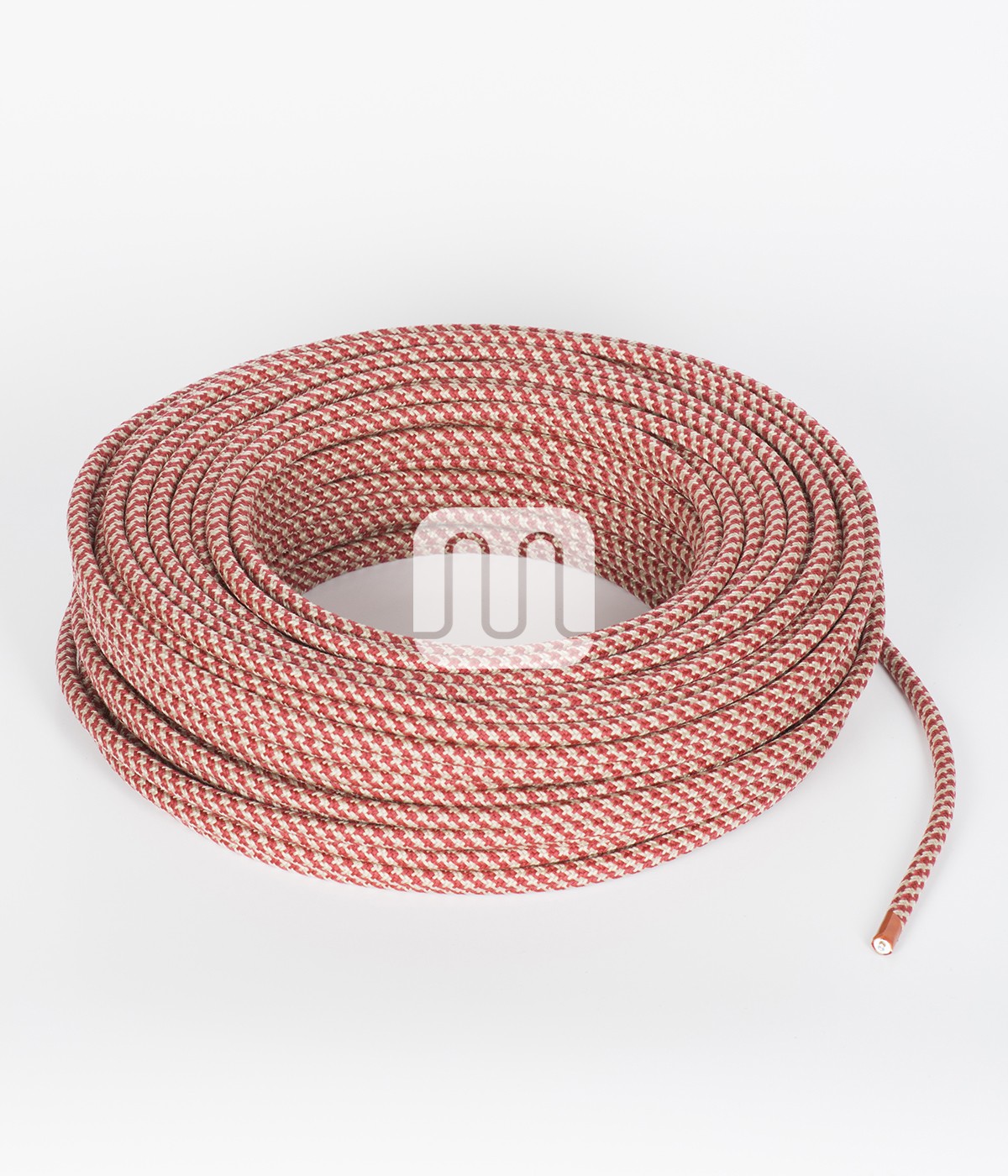 câbles électriques ronds gainés de tissu coloré