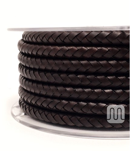 Round leather cable - Brown