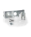 Pavillon ronde en métal chromé Ø 10 cm avec 1 trou