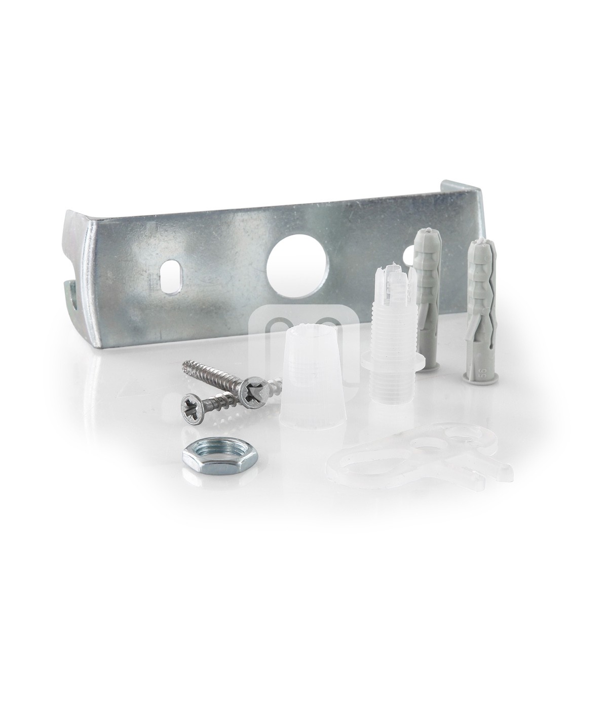 Pavillon ronde en métal chromé Ø 10 cm avec 1 trou