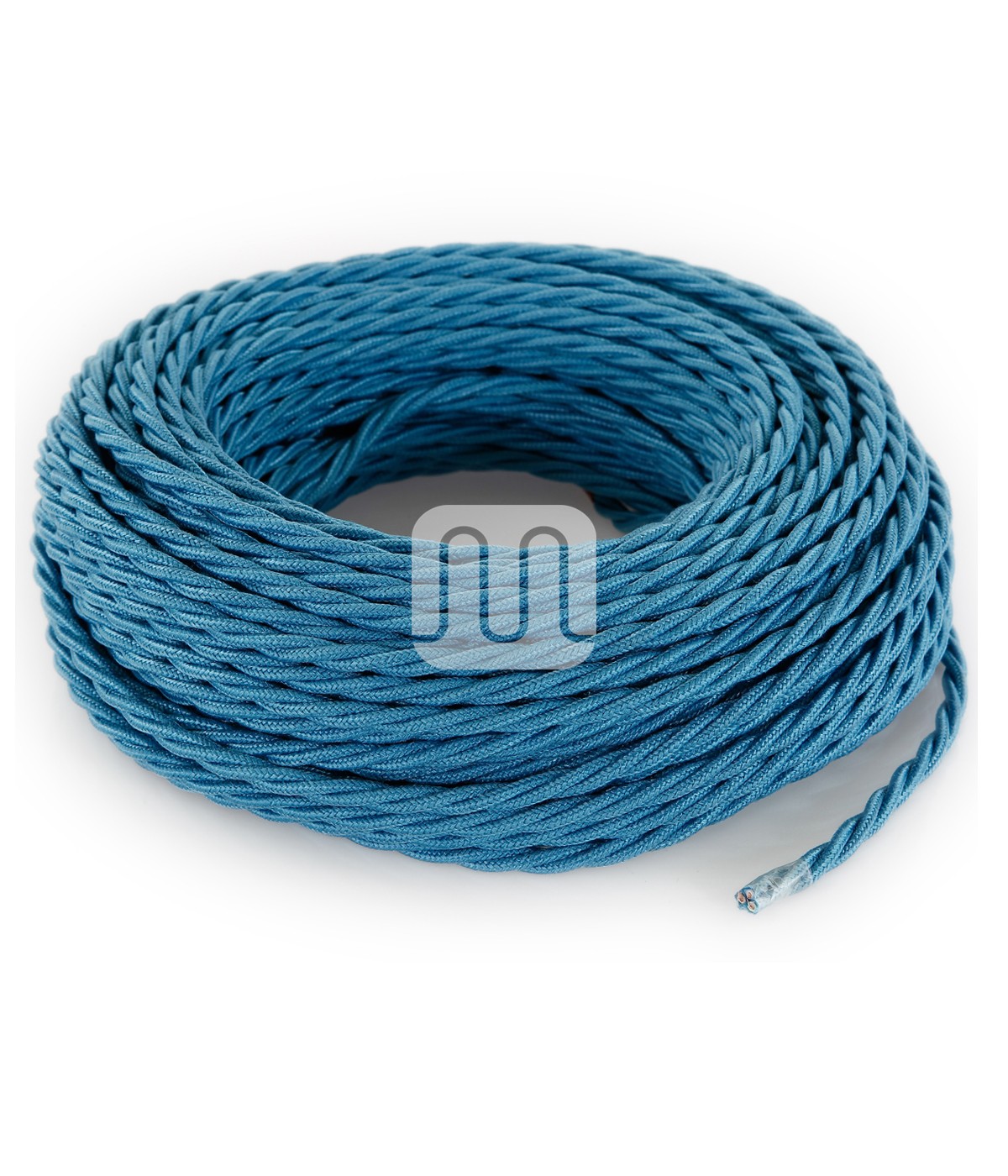 câbles électriques ronds gainés de tissu coloré