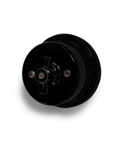 Interrupteur/Déviateur rotatif en porcelaine noir