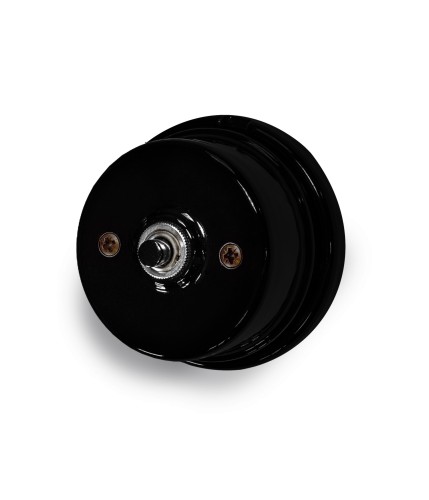Porcelain push button Black