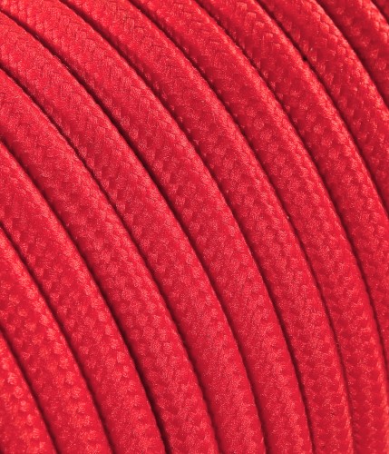 Câble textile plat - Rouge TO57