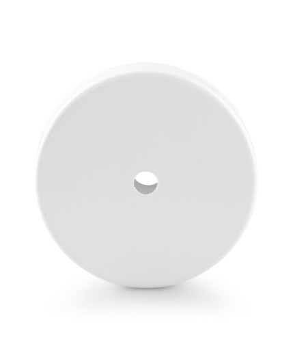 White metal ceiling rose with 1 hole
