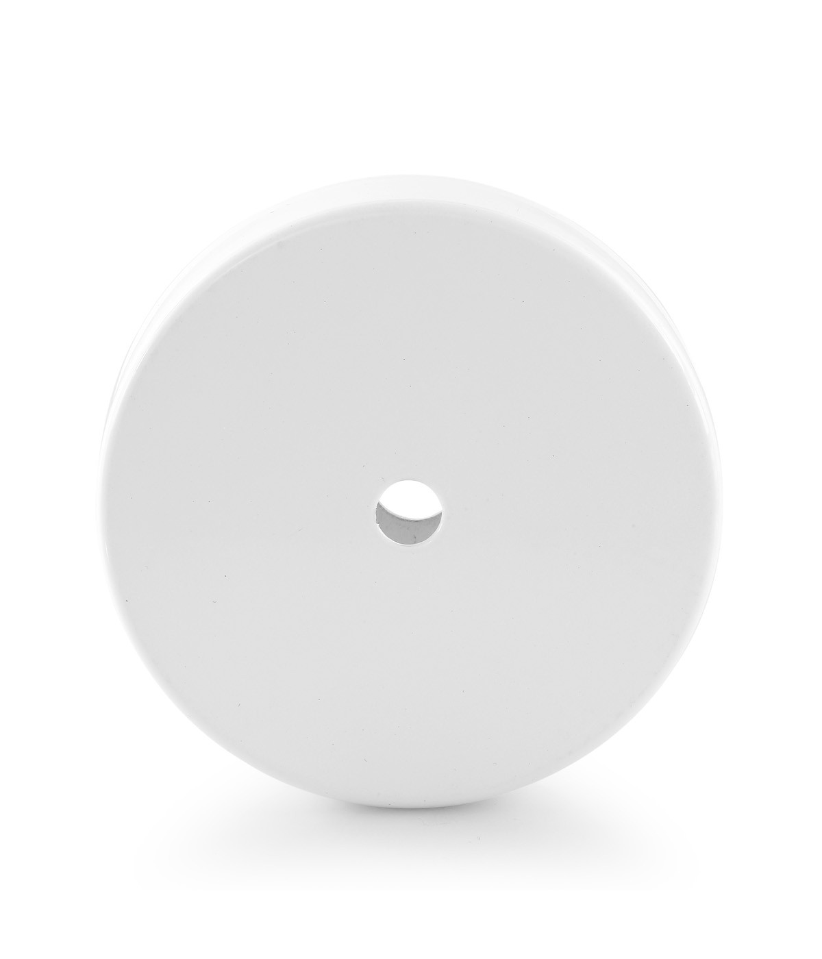 White metal ceiling rose with 1 hole