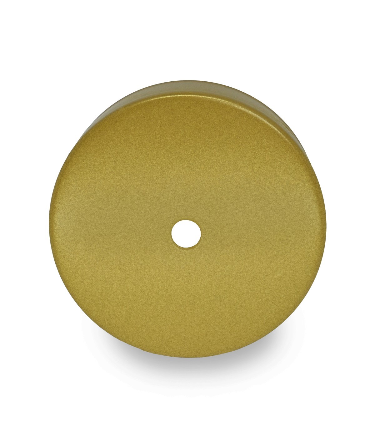 Gold metal ceiling rose with 1 hole