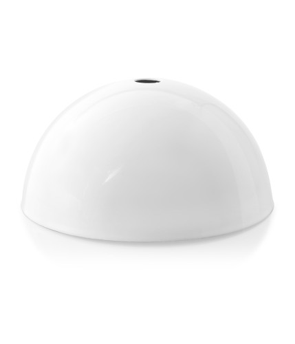 Pavillon demi-sphère en métal blanc Ø 10 cm avec 1 trou