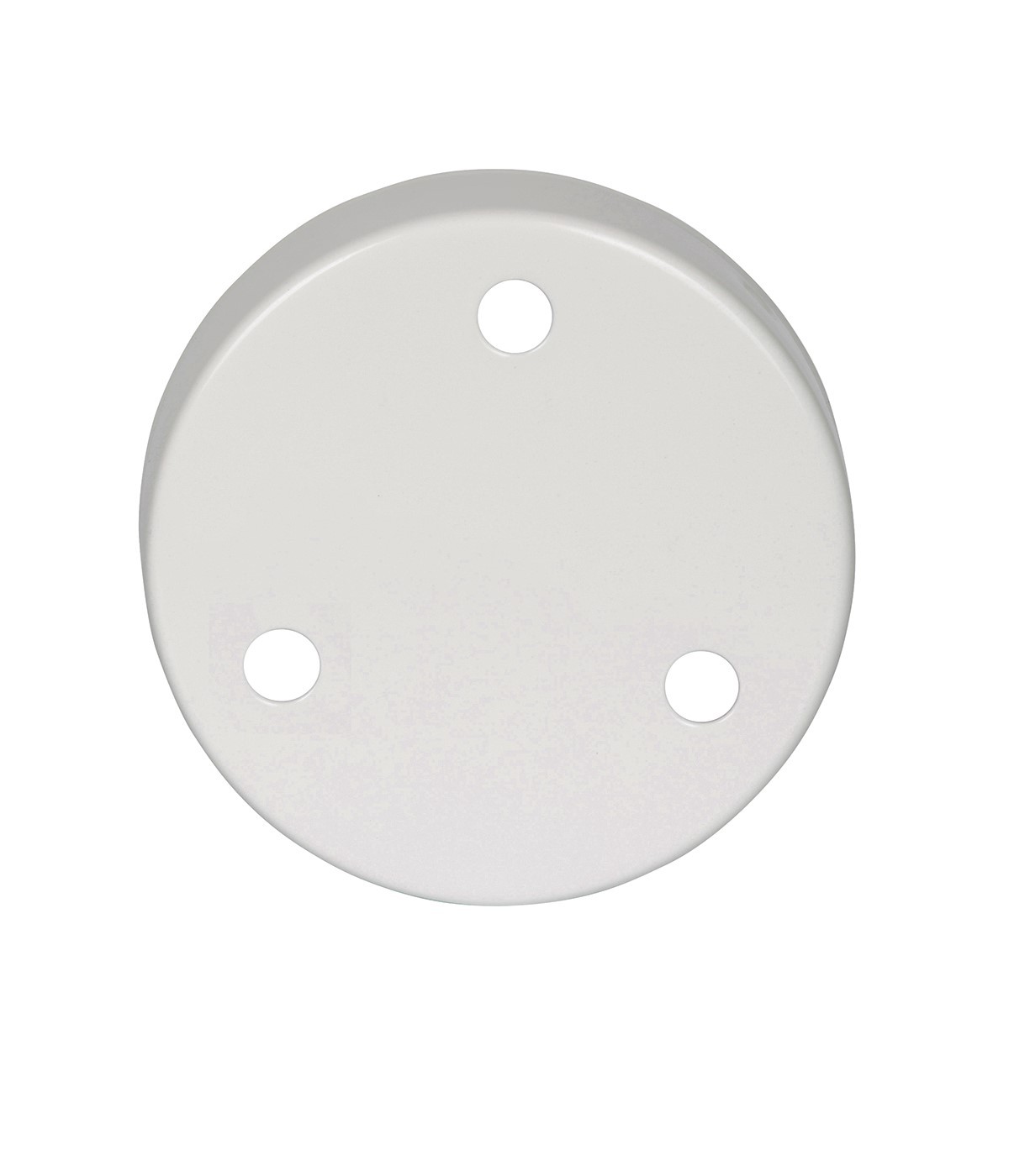 White metal ceiling rose with 3 holes