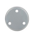 Chrome metal ceiling rose with 3 holes