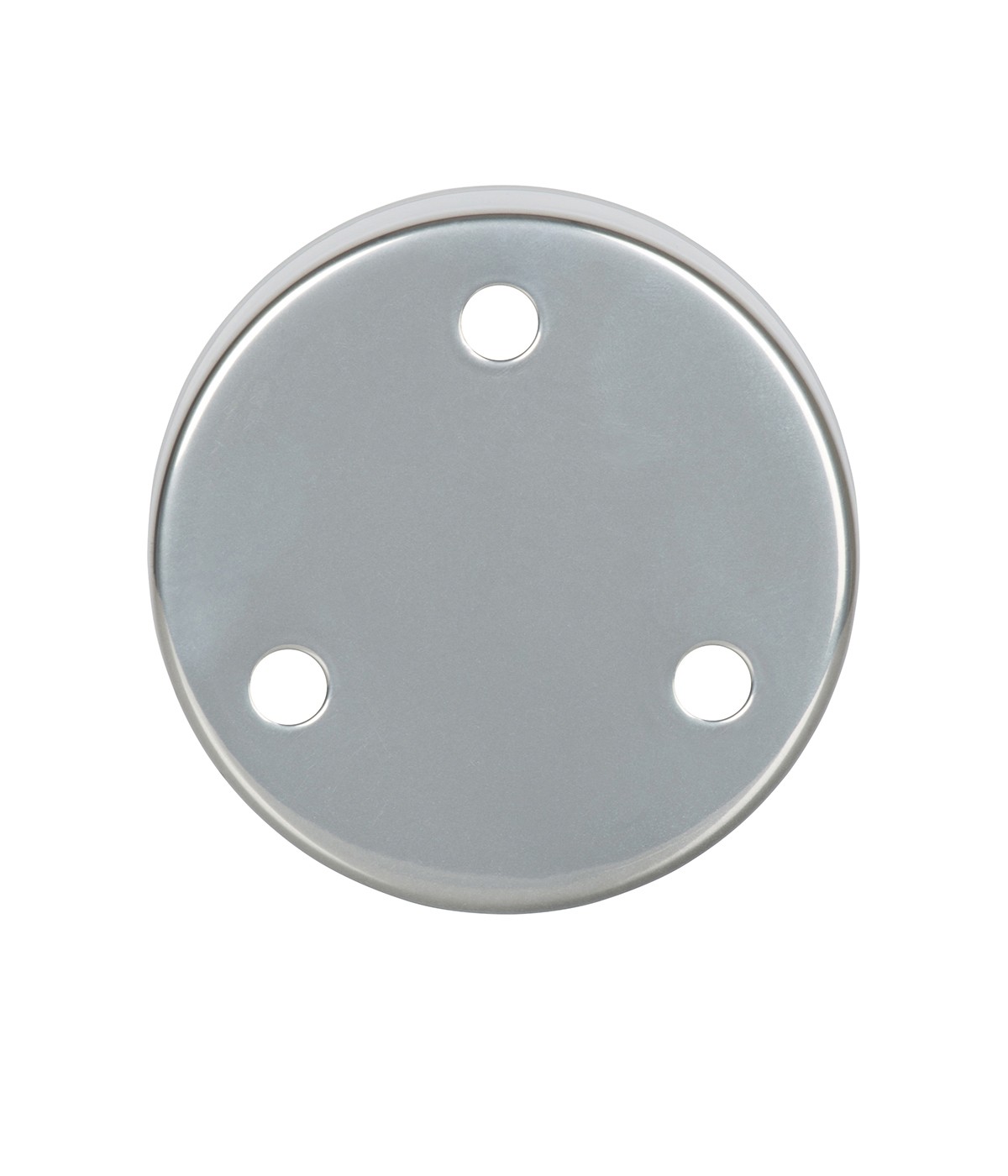 Chrome metal ceiling rose with 3 holes