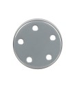 Pavillon ronde en métal chrome Ø 10 cm avec 5 trous