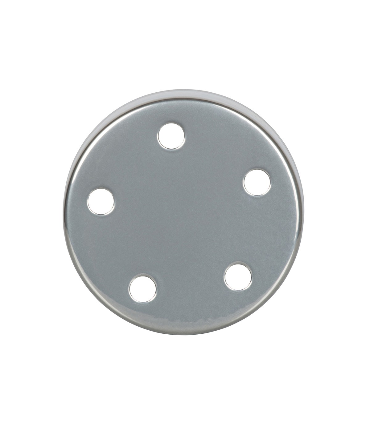 Pavillon ronde en métal chrome Ø 10 cm avec 5 trous