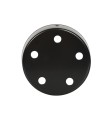 Black metal ceiling rose with 5 holes