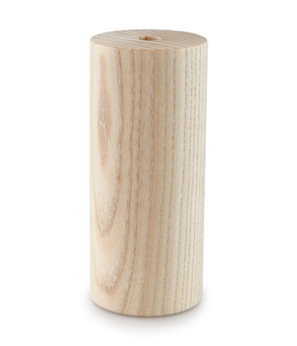 Douille E27 rond en bois - h. 9 cm