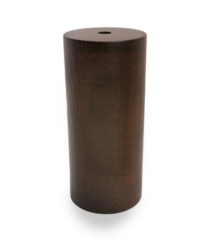 Round wengè wood E27 lampholder - h. 11 cm