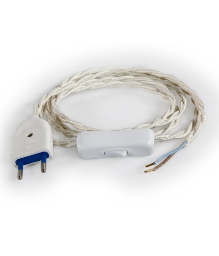 Twisted cable power cord - Ivory
