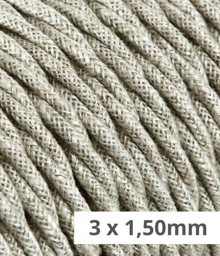 Câble torsadés pour installation apparente - Toile Beige TR401