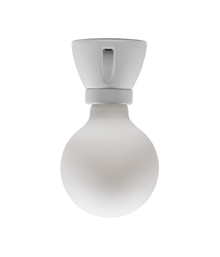 Portalampada da parete/soffitto in porcellana E27 bianco