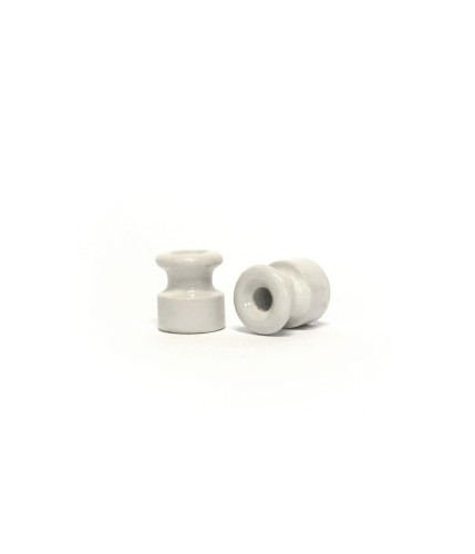 Isolateurs en porcelaine blanc Ø 18mm