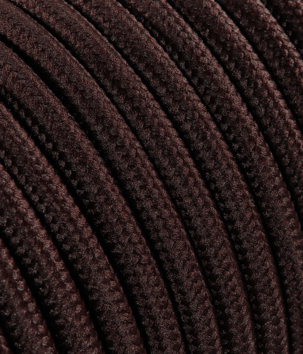 Câble textile plat - Marron...