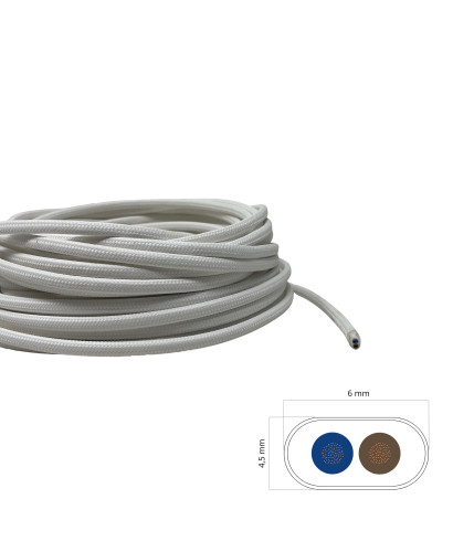 Câble textile plat - Blanc... 2