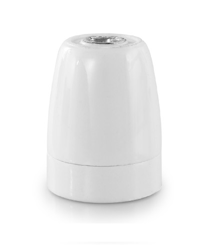 Portalampada porcellana E27 bianco