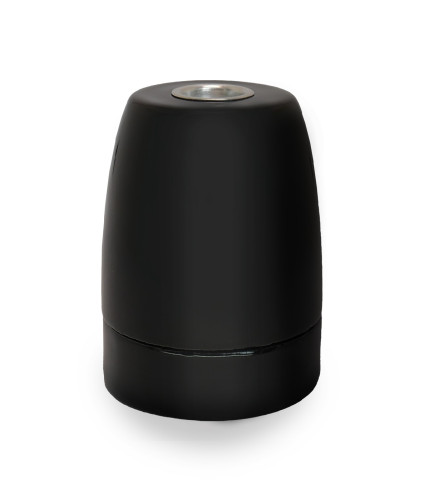 Portalampada porcellana E27 nero