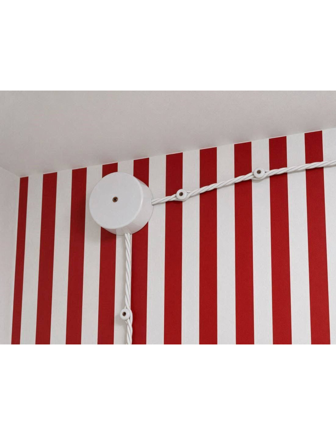 SCATOLA DI DERIVAZIONE IN PORCELLANA - Illuminazione vintage - cavi tessili