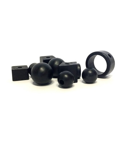 Black wood pearls