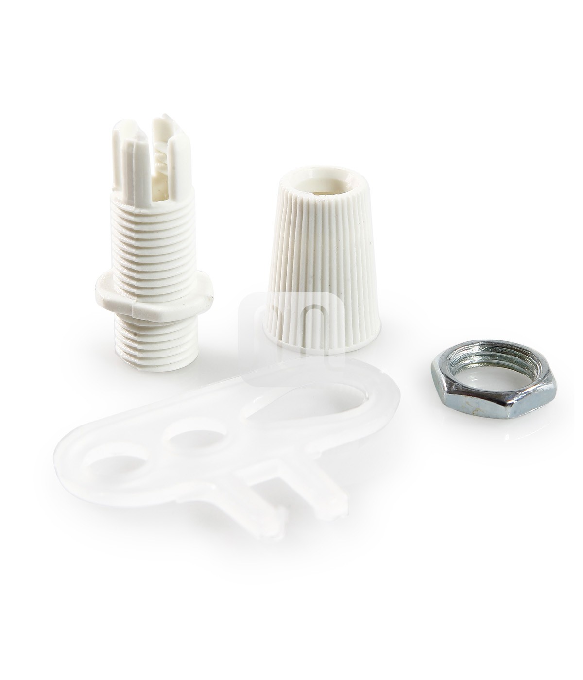 Pavillon demi-sphère en métal blanc Ø 10 cm avec 1 trou