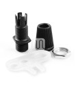 Pavillon demi-sphère en métal noir Ø 10 cm avec 1 trou