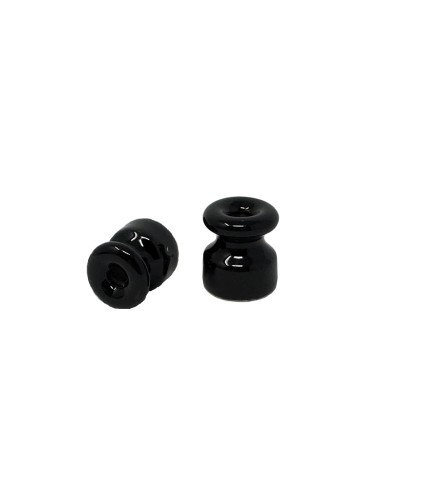Isolateur en porcelaine noir Ø 18mm