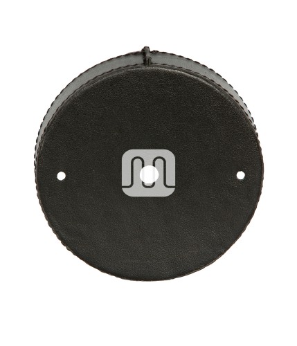 Pavilllon ronde recouverte de cuir noir Ø 9 cm