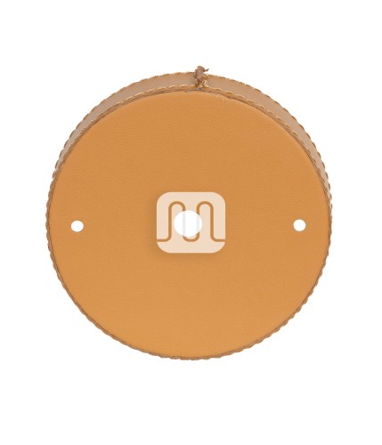 Pavilllon ronde recouverte de cuir miel Ø 9 cm